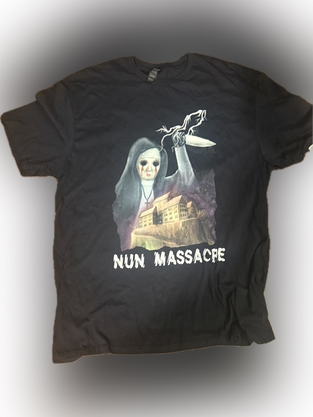 Nun Massacre Graphic Tee - Black | Sz XL